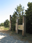 A Penny Pines stand with memorial plaques